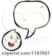 Cartoon Of A Face Speaking Royalty Free Vector Illustration