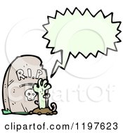 Poster, Art Print Of Goulish Hand Coming Out Of A Grave Speaking