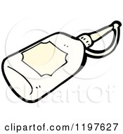 Cartoon Of A Bottle Of White Glue Royalty Free Vector Illustration by lineartestpilot