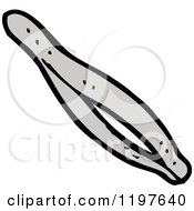 Cartoon Of A Pair Of Tweezers Royalty Free Vector Illustration by lineartestpilot