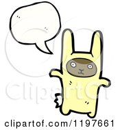Cartoon Of A Bunny Speaking Royalty Free Vector Illustration