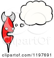 Cartoon Of A Bomb Thinking Royalty Free Vector Illustration by lineartestpilot