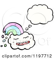 Poster, Art Print Of Cloud With A Rainbow Thinking