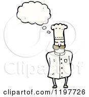 Cartoon Of A Chef Thinking Royalty Free Vector Illustration by lineartestpilot