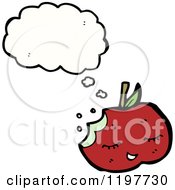 Poster, Art Print Of Half Eaten Apple Thinking