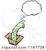 Cartoon Of An Arm In A Box Royalty Free Vector Illustration by lineartestpilot
