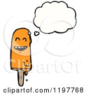 Cartoon Of A Popsicle Thinking Royalty Free Vector Illustration by lineartestpilot