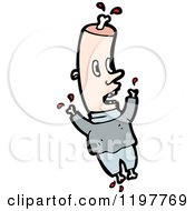 Cartoon Of A Bloody Dismembered Boy Royalty Free Vector Illustration