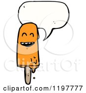 Cartoon Of A Popsicle Speaking Royalty Free Vector Illustration