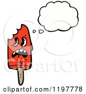 Cartoon Of A Popsicle Thinking Royalty Free Vector Illustration by lineartestpilot