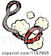 Cartoon Of A Dog Leash And Collar Royalty Free Vector Illustration