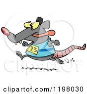Poster, Art Print Of Rat Running A Race