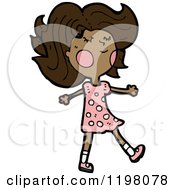 Cartoon Of A Black Teen Girl Royalty Free Vector Illustration
