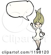 Cartoon Of A Girl Speaking Royalty Free Vector Illustration