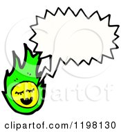 Cartoon Of A Fale Character Speaking Royalty Free Vector Illustration by lineartestpilot