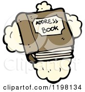 Cartoon Of An Address Book Royalty Free Vector Illustration