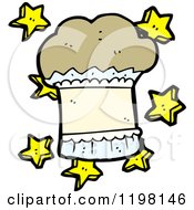 Cartoon Of A Chefs Hat With Stars Royalty Free Vector Illustration by lineartestpilot