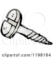 Cartoon Of A Screw Royalty Free Vector Illustration by lineartestpilot