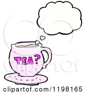 Poster, Art Print Of Teacup Thinking