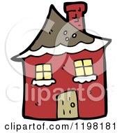 Cartoon Of A Cottage Royalty Free Vector Illustration by lineartestpilot