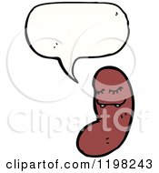 Cartoon Of A Sausage Speaking Royalty Free Vector Illustration
