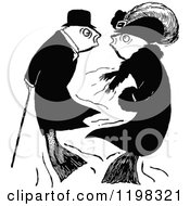 Poster, Art Print Of Black And White Vintage Fancy Fish Couple