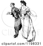 Poster, Art Print Of Black And White Vintage Posh Couple