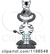 Cartoon Of A Grinning Zebra Royalty Free Vector Clipart
