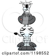 Cartoon Of A Drunk Zebra Royalty Free Vector Clipart