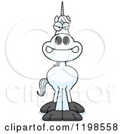 Cartoon Of A Mad Unicorn Royalty Free Vector Clipart