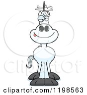 Cartoon Of A Drunk Unicorn Royalty Free Vector Clipart