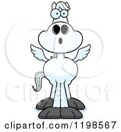 Cartoon Of A Surprised Pegasus Horse Royalty Free Vector Clipart by Cory Thoman