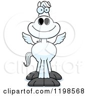 Cartoon Of A Happy Smiling Pegasus Horse Royalty Free Vector Clipart by Cory Thoman