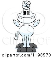 Cartoon Of A Mad Pegasus Horse Royalty Free Vector Clipart