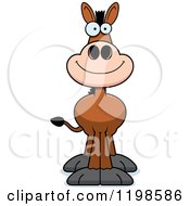 Cartoon Of A Happy Smiling Donkey Royalty Free Vector Clipart