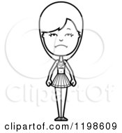 Poster, Art Print Of Black And White Depressed Cheerleader With Folded Arms