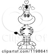 Cartoon Of A Black And White Loving Zebra Royalty Free Vector Clipart