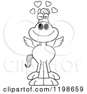 Cartoon Of A Black And White Loving Pegasus Horse Royalty Free Vector Clipart by Cory Thoman