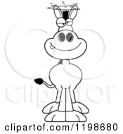 Cartoon Of A Black And White Drunk Donkey Royalty Free Vector Clipart