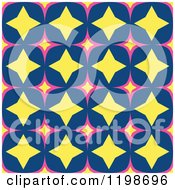 Clipart Of A Seamless Abstract Tile Pattern With Stars Royalty Free Vector Illustration