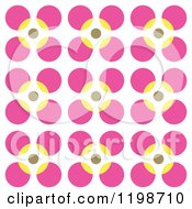 Clipart Of A Seamless Pink And Yellow Floral Pattern Royalty Free Vector Illustration