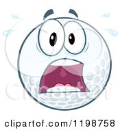 Poster, Art Print Of Screaming Golf Ball Character