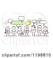 Group Of Doctor And Surgeon Stick People Networking And Talking
