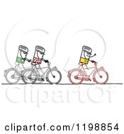 Poster, Art Print Of Stick People Riding Bikes In Tour De France