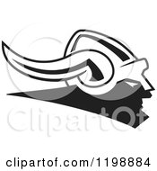 Poster, Art Print Of Black And White Viking Helmet