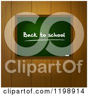 Poster, Art Print Of Back To School Chalkboard Over Wooden Panels