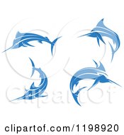 Poster, Art Print Of Simple Blue Marlin Fishes