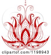 Poster, Art Print Of Red Henna Flower 5