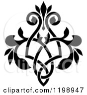 Poster, Art Print Of Black And White Ornate Floral Victorian Design Element 8