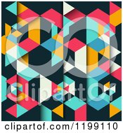 Clipart Of A Colorful Abstract Geometric Background Royalty Free Vector Illustration